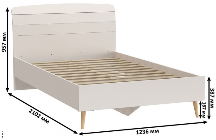 Афина Спальня 12-1200, кашемир серый