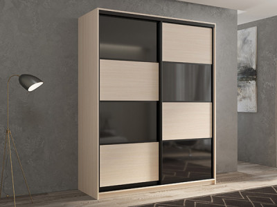 Шкаф-купе Кааппи 13 Дуб молочный 160х45х230 см