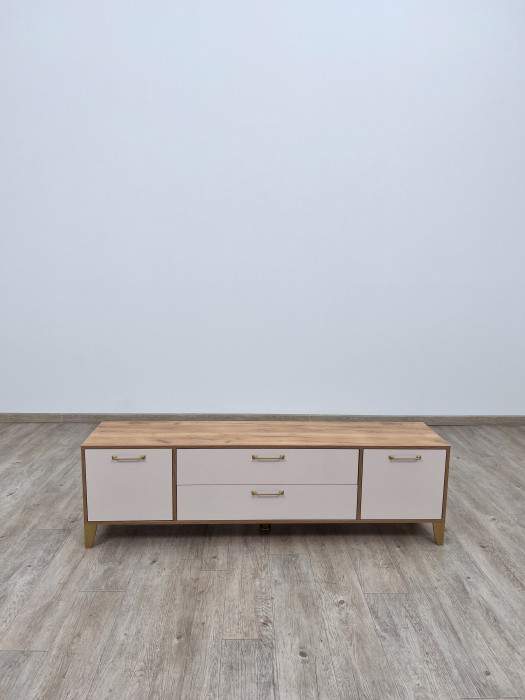 Тумба ТВ Парус-13 дуб крафт золотой/кашемир