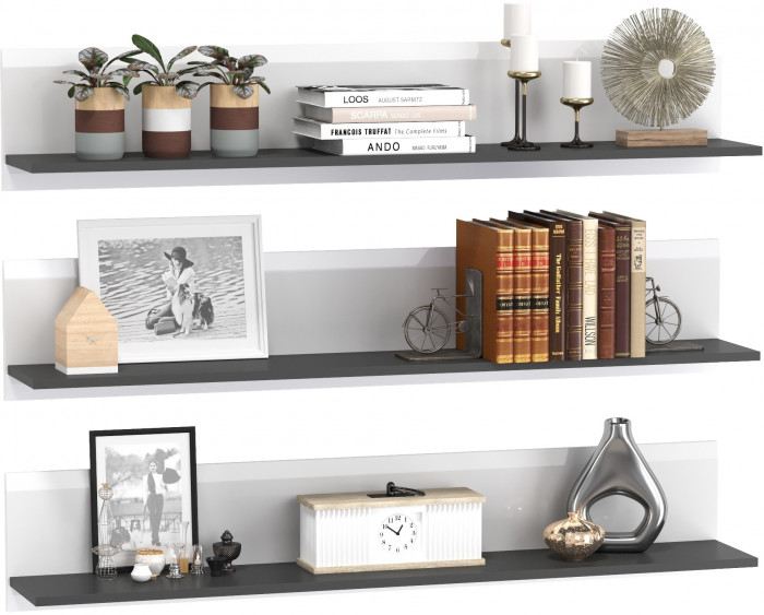 Сидней 16.486 Полка 3 штуки, белый/чёрный