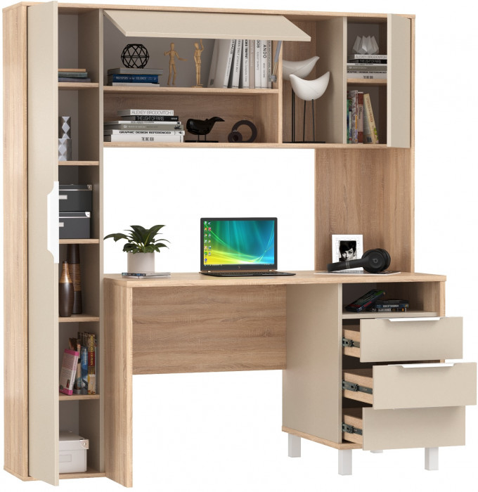 компьютерный стол Комфорт 12.95N, дуб сонома/сатин