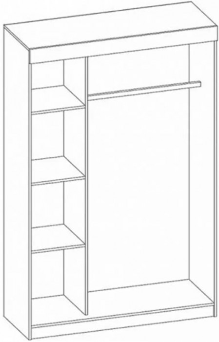 Басямиф Шкаф-купе с антресолью (Белый)