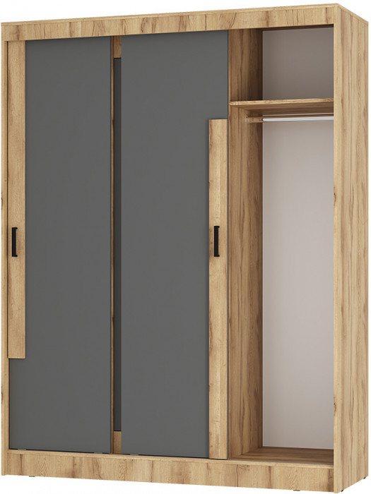 Шкаф-купе "Смарт" ШКК-06 Крафт/графит