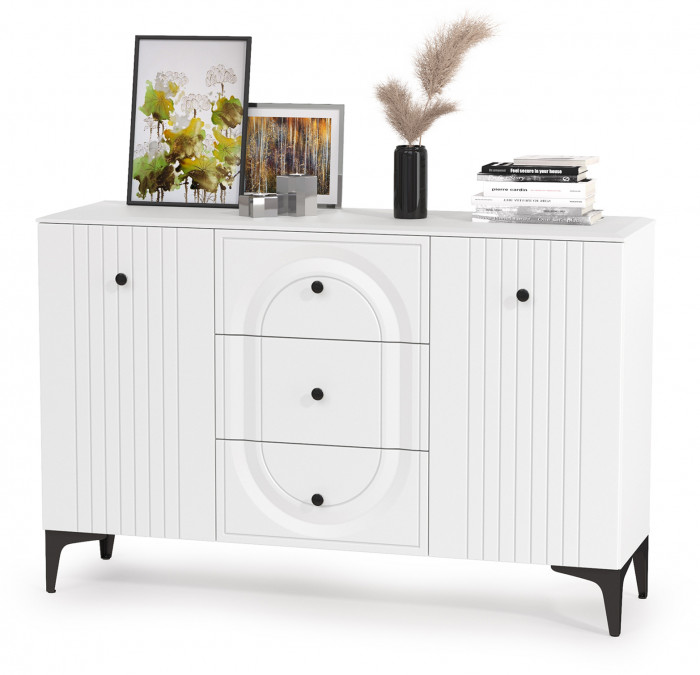 Валенсия Спальня № 32, цвет ЛДСП белый шагрень/МДФ белый шагрень/ткань велутто 19, ортопед есть, сп. м. 1600х2000 мм., б/м