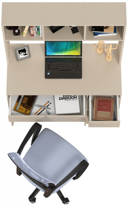 Стол компьютерный Комфорт 12.77F + кресло 103 серое, цвет сатин, ШхГхВ 100х49,8х147 см., универсальная сборка