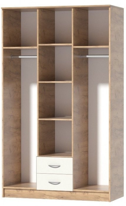 Кэт-7 Шкаф 3-створчатый (Крафт золотой / Графит)