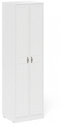 Прихожая П-6-500 Пенал + Пенал, белая шагрень/фасады МДФ белое дерево фрезеровка прованс