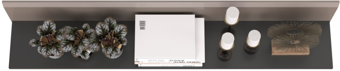 Сидней 16.486 Полка открытая, антрацит/МДФ веллюто капучино