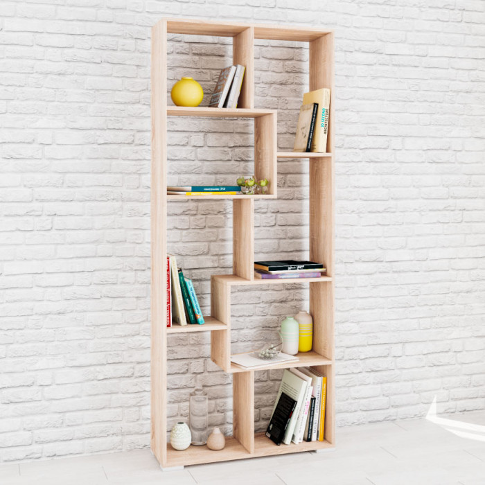 Стеллаж Ромео-8 (800*1900*250) дуб сонома