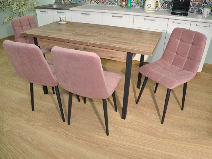 Обеденная группа Колорадо / Стул Х 4 шт. / Веллингтон/черный / бид 27