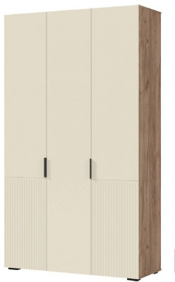 СОНАТА ШК 03 Шкаф 3-х створчатый  (1200х2100х460) Фасад МДФ МОНО КЕРАМИКА/Корпус ДУБ КРАФТ ТАБАЧНЫЙ