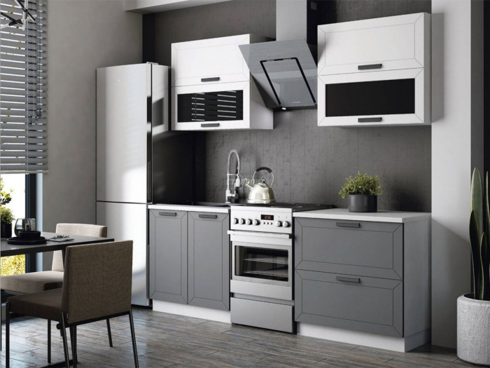 Кухня МДФ 1600 Монако Компоновка №2