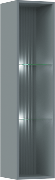 Оливия Шкаф навесной открытый (Графит, Графит Софт)