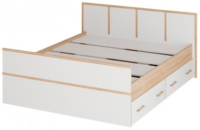 Кровать с проложками ДСП Сакура ЛИТ 160х200, дуб сонома