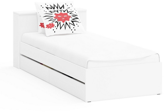 Ксения Кровать с ящиками 0900, белый