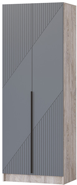 Шкаф Авис 0,8, Дуб эндгрейн/Графит