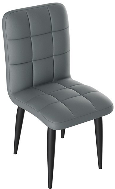 Франк ДП 2-17 Стул (конус) (Черный матовый/Кожзам Белый)