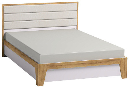 Кровать с ортопедическим основанием (металл) Айрис 307 Люкс 160х200, дуб