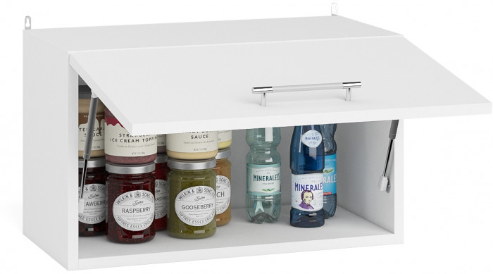 Кухня Мебель--24 ШВГ600 Шкаф горизонтальный 60 см., цвет корпус белый/фасад ДСП белый, ШхГхВ 60х32х36 см.