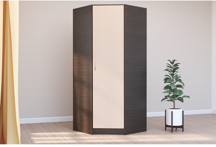 Кэт-7 Шкаф угловой (Крафт золотой / Миндаль)