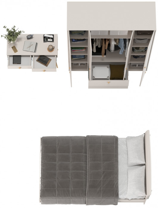 Афина Спальня 14-1200, кашемир серый