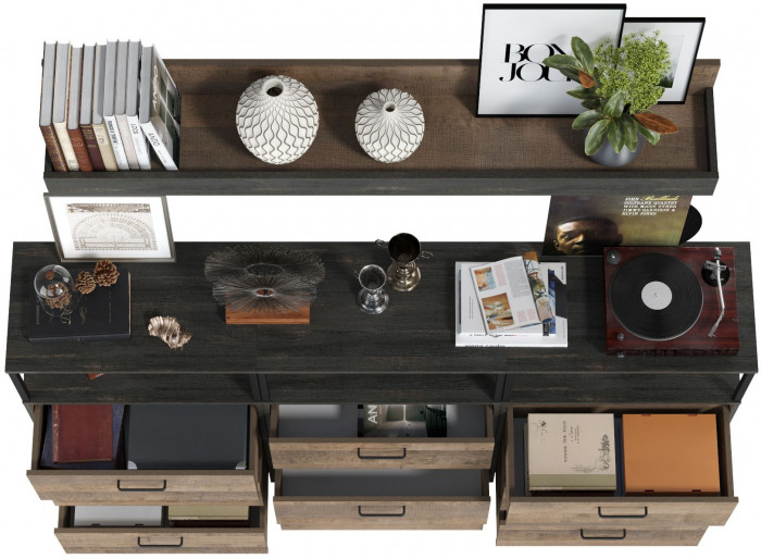 Трувор Гостиная 003, дуб гранж песочный/интра