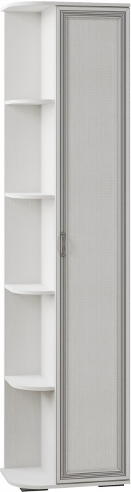 Ливорно Шкаф торцевой ЛШ-26 ясень анкор светлый патина серебро