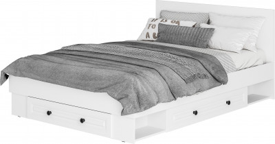 Кровать с реечным настилом и ящиками Софт КР-11 (1,4), Белый