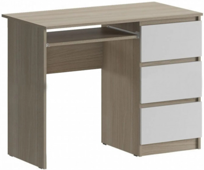 Челси Стол письменный (Белый глянец, Белый)