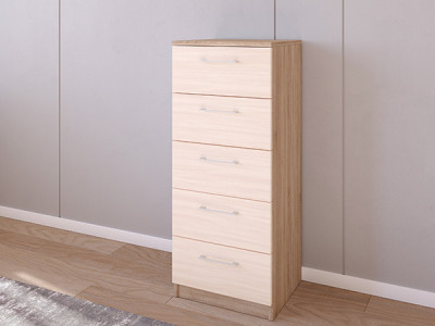 Комод 02/23 45х40х110 Сонома/Дуб молочный