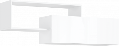 Норд Полка 2-х ярусная (Белый глянец, Белый)