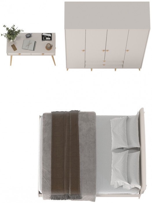 Афина Спальня 14-1600, кашемир серый