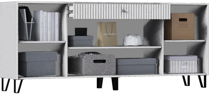 Оливия Комод (Графит Софт, Графит)