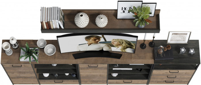 Трувор Гостиная 005, дуб гранж песочный/интра