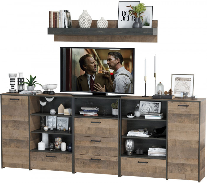 Трувор Гостиная 005, дуб гранж песочный/интра