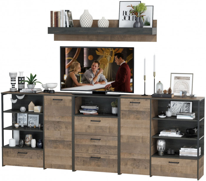 Трувор Гостиная 005, дуб гранж песочный/интра