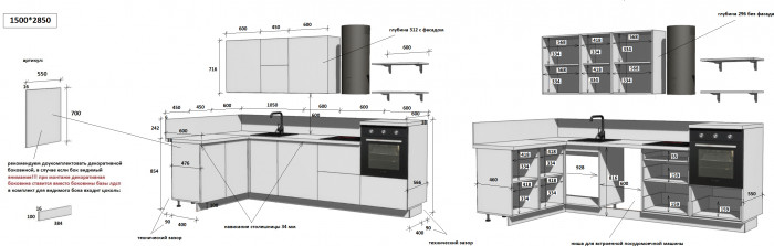 КГ Угловой 1500х2850 (с пм) Эмаль, Олива  Арника РМ в.2