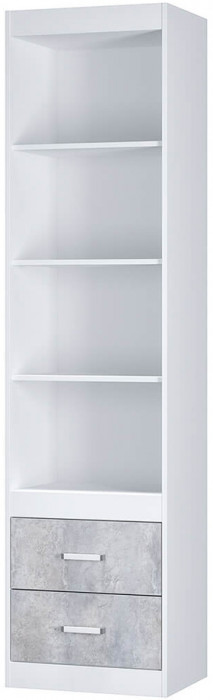 Шкаф открытый Паскаль, Белый, Цемент светлый