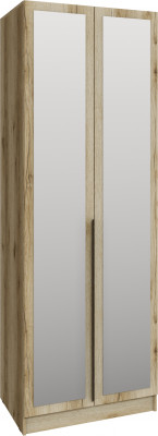 Шкаф Мадрид (0,8) с полками с зеркалом, Дуб делано