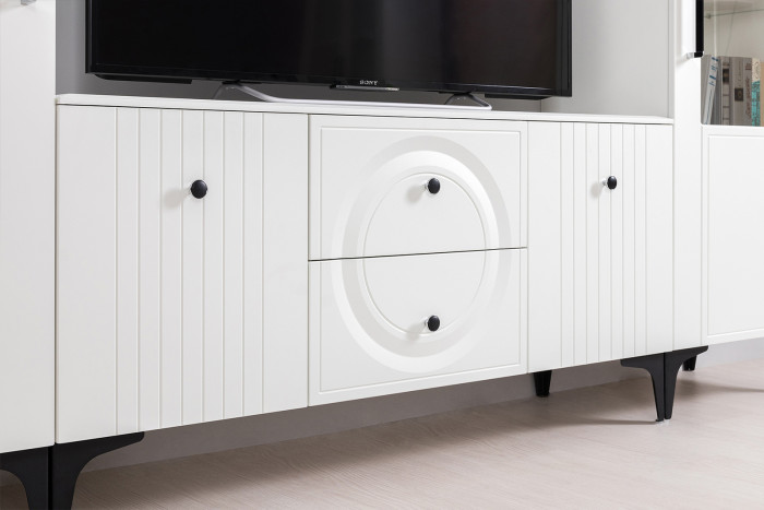 Валенсия Спальня № 40, цвет ЛДСП белый шагрень/МДФ белый шагрень/ткань велутто 19, ортопед есть, сп. м. 1600х2000 мм., б/м