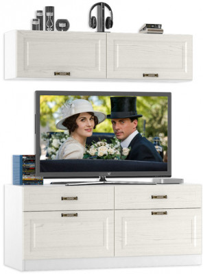 Ливерпуль Набор мебели 5, цвет ясень ваниль/белый, ШхГхВ 140х49,3х200 см.