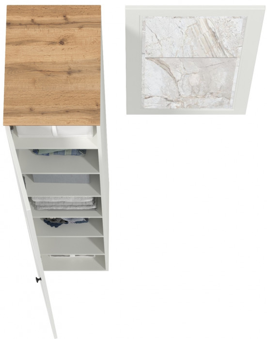 Остин Прихожая 12, белый шагрень/дуб крафт золотой