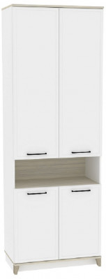 Шкаф для книг Аурелио 18, Белый, Блеквуд Сатиновый