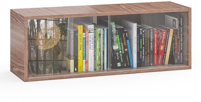 Полка книжная С-МД-КН01, ясень шимо тёмный