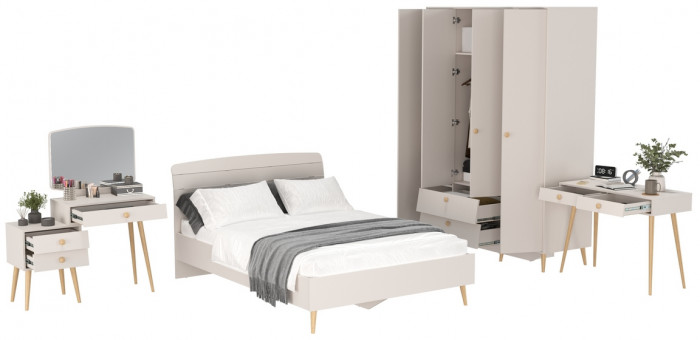 Афина Спальня 15-1400, кашемир серый