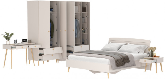 Афина Спальня 40-1600, кашемир серый