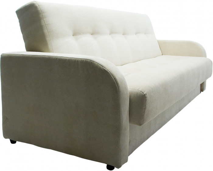 Раскладной диван-кровать, прямой, книжка, цвет бежевый, велюр, Лондон Люкс 120