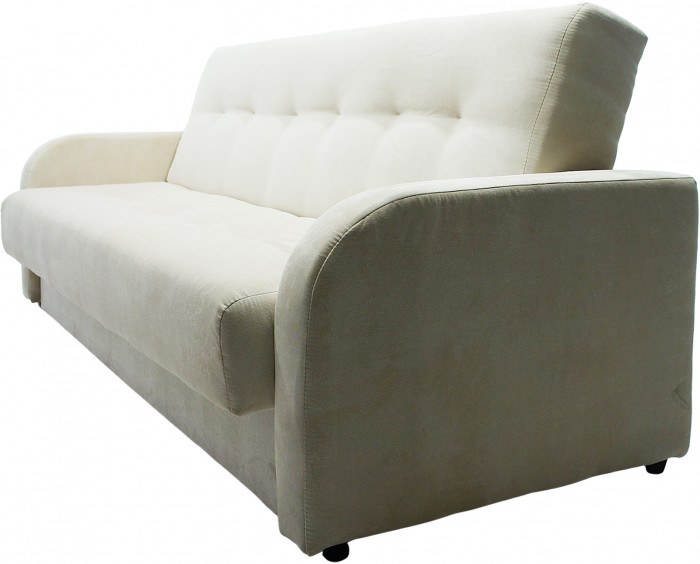 Раскладной диван-кровать, прямой, книжка, цвет бежевый, велюр, Лондон Люкс 120