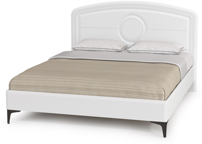 Валенсия Спальня № 35, ЛДСП белый шагрень/чёрный/МДФ белый шагрень