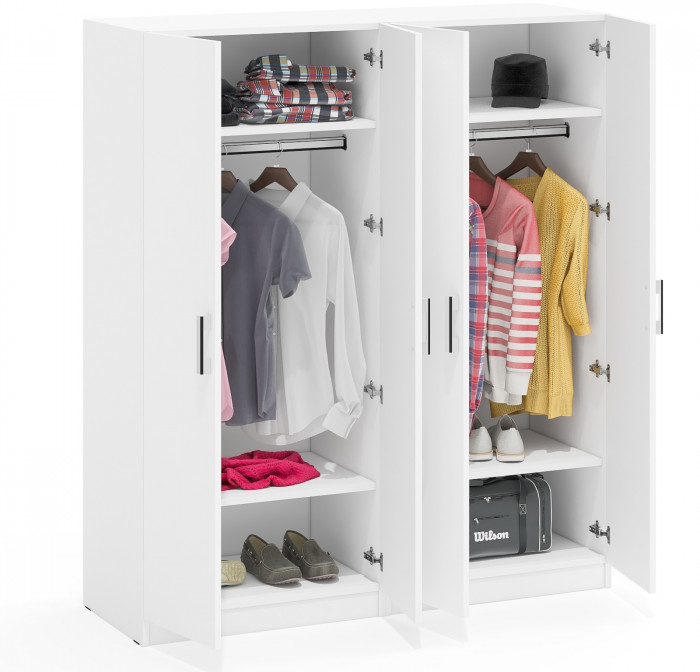 Два Шкафа С-МД-СК9Ш к компьютерному столу С-МД-СК9, белый шагрень